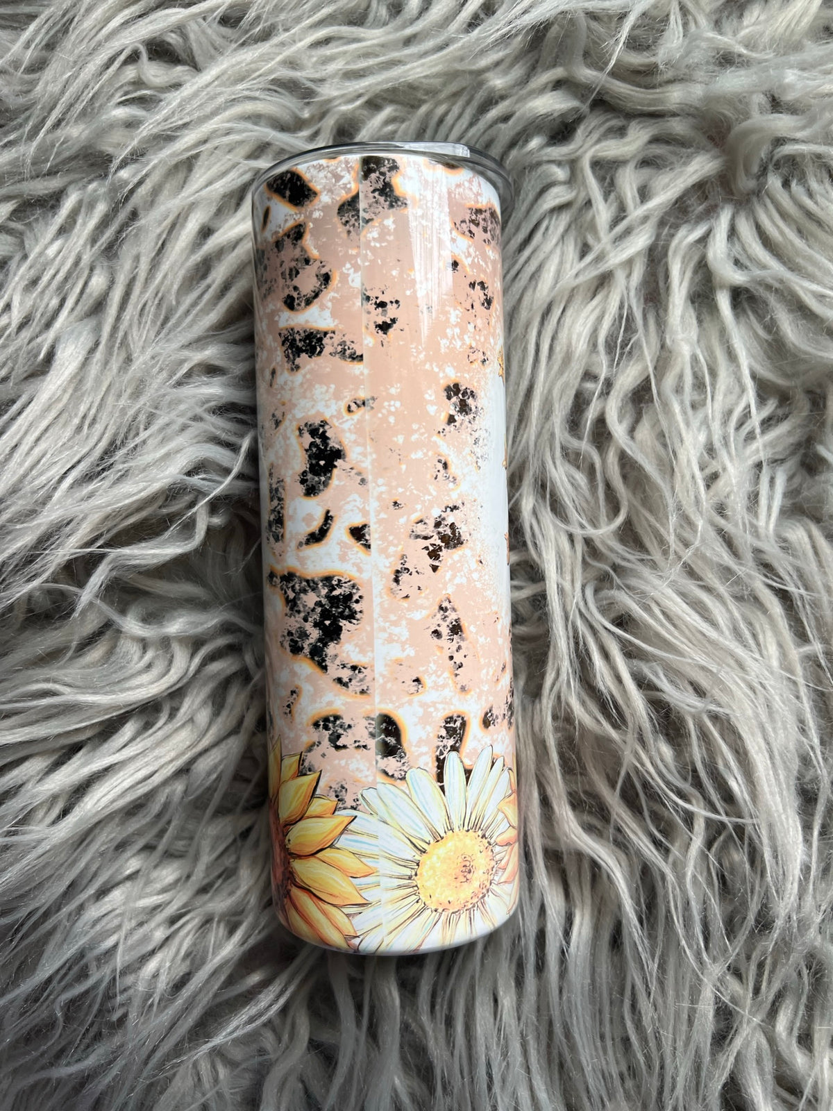sunflower and cow tumbler
