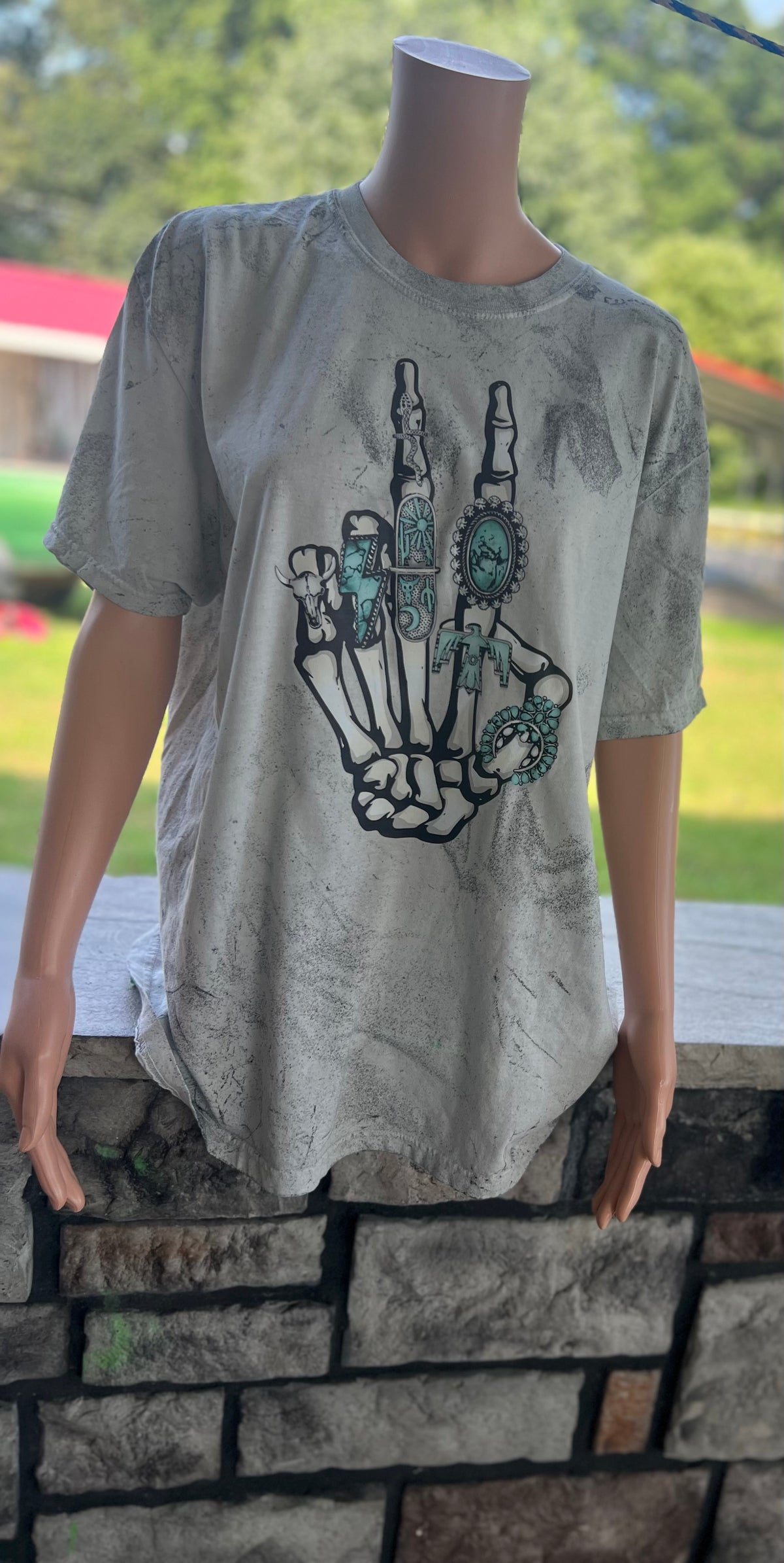 Skeleton Hand Dyed Tee