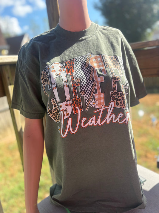 Coffee weather fall tshirt
