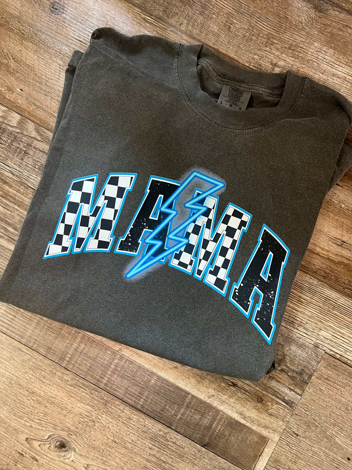 Mama lighting bolt tees Comfort Colors