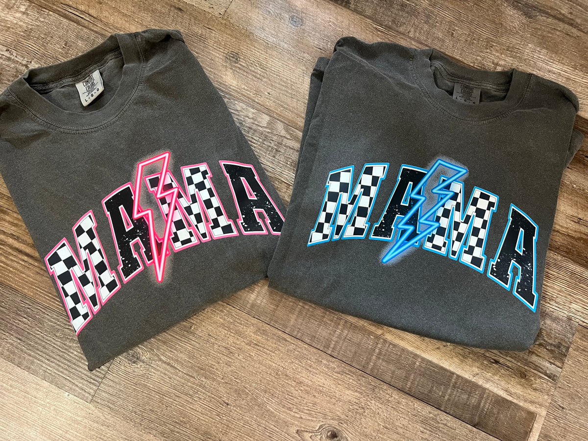 Mama lighting bolt tees Comfort Colors