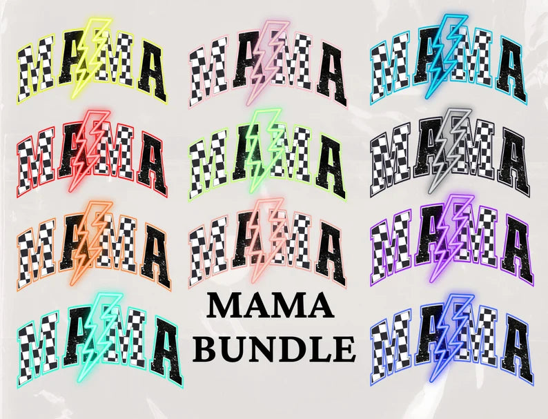 Mama lighting bolt tees Comfort Colors