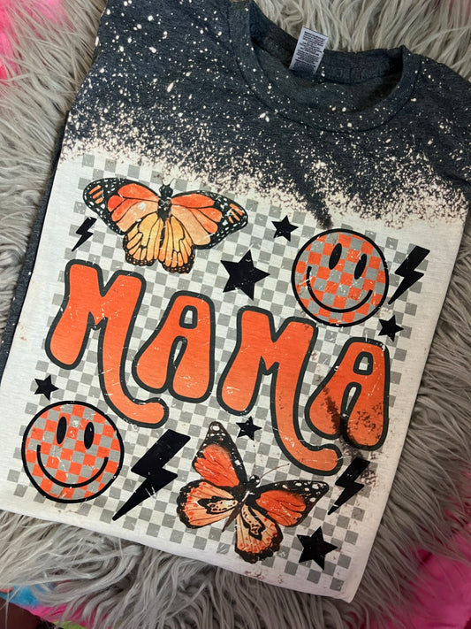 bleached retro mama butterfly tee