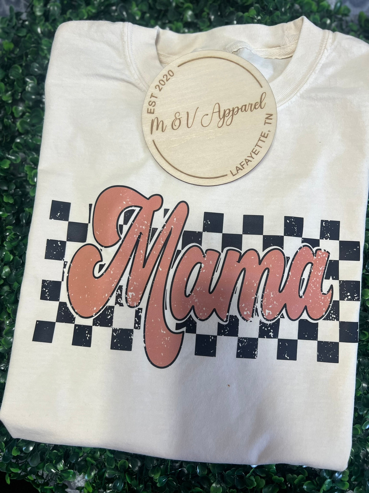 Mama Checkred Tee