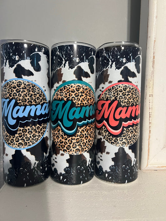 Mama Cowhide tumbler
