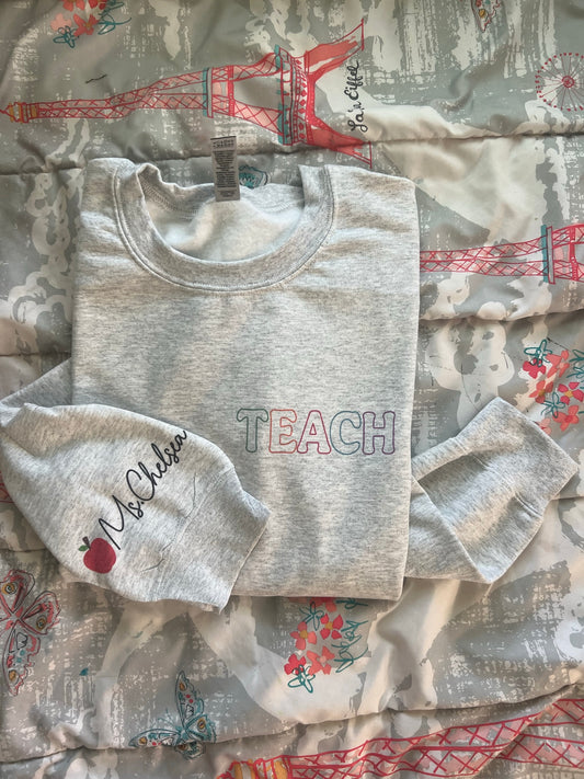 Teach customized crewneck