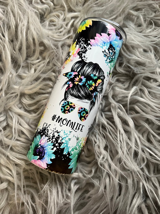 Mom Life Neon Tumbler